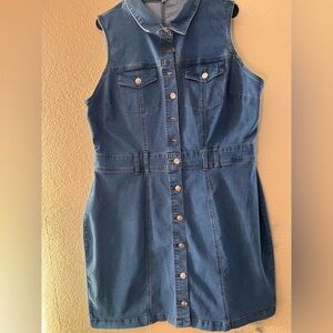 Derek Heart Plus Denim Dress 2X